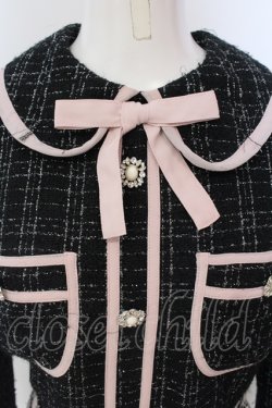 画像2: Swankiss / TS docking tweed O/P ワンピース  クロ×ピンク O-25-04-21-066-CA-OP-IG-OS