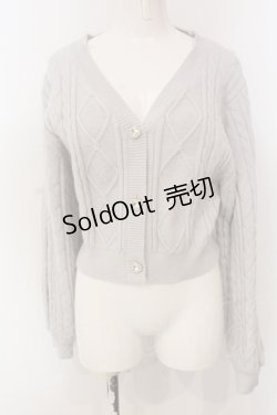 画像1: evelyn / ハートビジューカーディガン  ブルーグレー O-25-04-21-067-LO-TO-IG-ZT078