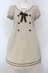 Innocent World / ピコレースのセーラーワンピース  ベージュ O-25-04-21-005-IW-OP-IG-OS
