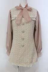 Swankiss / AD tweed kirakiraO/P ワンピース  ピンク O-25-04-21-068-CA-OP-IG-ZT049