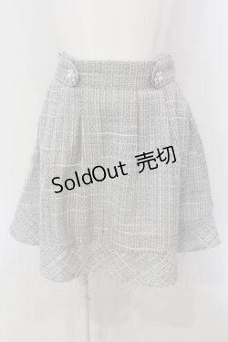 画像1: evelyn / ツイードビジュータックスカート  グレー O-25-04-21-070-LO-SK-IG-ZT164