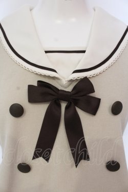画像2: Innocent World / ピコレースのセーラーワンピース  ベージュ O-25-04-21-005-IW-OP-IG-OS