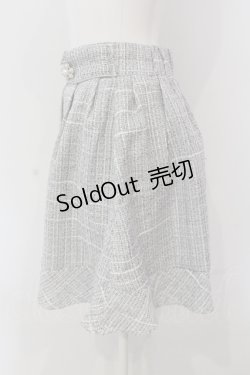 画像2: evelyn / ツイードビジュータックスカート  グレー O-25-04-21-070-LO-SK-IG-ZT164