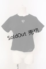evelyn / ラインストーンTシャツ  クロ O-25-04-21-073-LO-TS-IG-OS