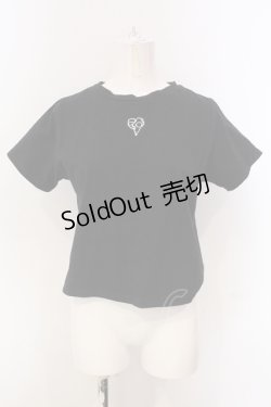 画像1: evelyn / ラインストーンTシャツ  クロ O-25-04-21-073-LO-TS-IG-OS