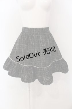 画像1: evelyn / パールギャザースカート  クロ×シロ O-25-04-21-076-LO-SK-IG-OS