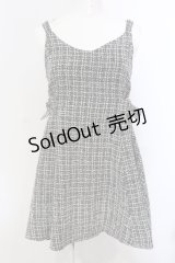 evelyn / ツイードキャミワンピース  クロ×シロ O-25-04-21-077-LO-OP-IG-OS