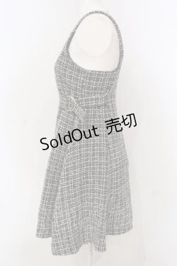 画像2: evelyn / ツイードキャミワンピース  クロ×シロ O-25-04-21-077-LO-OP-IG-OS