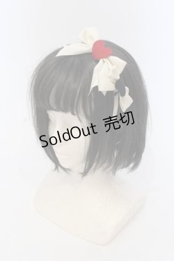 画像1: Innocent World / スペードとハートのリボンカチューシャ  アイボリー O-25-04-21-084-IW-AC-IG-OS