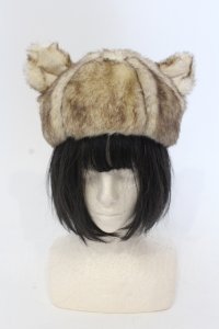 Candy Stripper / リトルキャットファーキャップ  ベージュ O-25-04-21-087-PU-AC-IG-OS