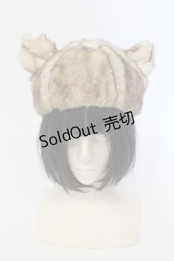 画像1: Candy Stripper / リトルキャットファーキャップ  ベージュ O-25-05-29-1006-PU-AC-IG-ZT-K007