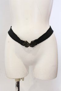 axes femme / ローズゴム細ベルト  クロ O-25-04-21-088-AX-ZA-IG-OS