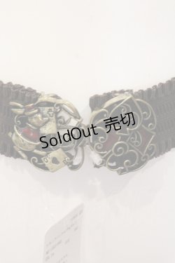 画像2: axes femme / トランプバックルゴムベルト  ゴールド O-25-04-21-089-AX-ZA-IG-OS