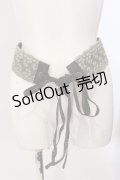 axes femme / レース重ねフェミニンベルト  ブラウン×ミント O-25-04-21-090-AX-ZA-IG-OS