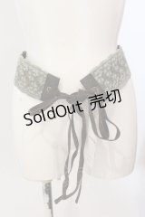 axes femme / レース重ねフェミニンベルト  ブラウン×ミント O-25-04-21-090-AX-ZA-IG-OS