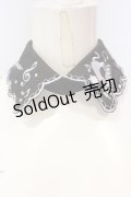 axes femme POETIQUE / ネコメロディ刺繍付け襟  クロ O-25-04-21-092-AX-ZA-IG-OS