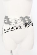 Drug Honey / チャイナ風 編み込み ロープ ベルト  ホワイト×ブラック O-25-04-21-093-PU-ZA-IG-OS