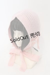 Candy Stripper / FANCY RIBBON HOOD BEANIE ビーニー  ピンク O-25-04-21-095-PU-AC-IG-OS
