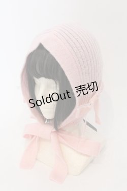 画像1: Candy Stripper / FANCY RIBBON HOOD BEANIE ビーニー  ピンク O-25-04-21-095-PU-AC-IG-OS
