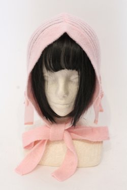 画像2: Candy Stripper / FANCY RIBBON HOOD BEANIE ビーニー  ピンク O-25-04-21-095-PU-AC-IG-OS