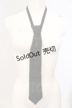 画像1: Ozz Croce / 刺繍ネクタイ  ブラック×グレー O-25-04-21-099-OO-ZA-IG-OS