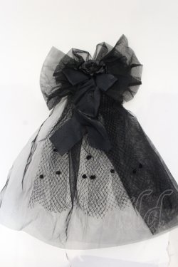 画像1: metamorphose / 造花チュールクリップブローチ  クロ O-25-04-21-100-ME-AC-IG-OS