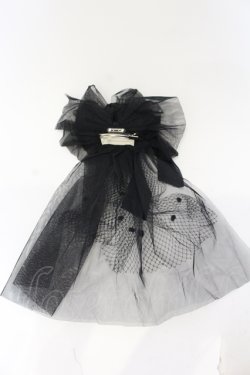 画像3: metamorphose / 造花チュールクリップブローチ  クロ O-25-04-21-100-ME-AC-IG-OS