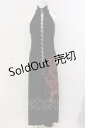 Qutie Frash / チェーンレースアップロングベスト【旧タグ】  ブラック O-25-04-21-010-QU-OP-IG-OS