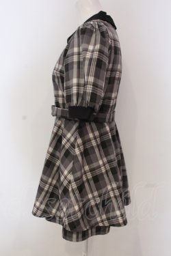 画像2: evelyn / チェックロンパース  グレー系 O-25-04-21-002-LO-OP-IG-OS