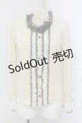 axes femme / ブローチ付ブラウス風プルオーバー M アイボリー O-25-04-21-013-AX-TO-IG-OS