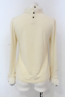 画像3: axes femme / ブローチ付ブラウス風プルオーバー M アイボリー O-25-04-21-013-AX-TO-IG-OS