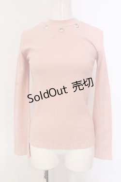 画像1: Drug Honey / テレコカットソー  ピンク O-25-04-21-015-PU-TO-IG-ZY