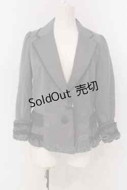 画像1: axes femme / バックティアードジャケット M グレー×ネイビー O-25-04-21-017-AX-JA-IG-OS