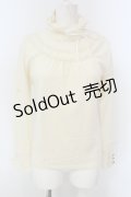 axes femme / ネックギャザーインナーカットソー M アイボリー O-25-04-21-019-AX-TO-IG-OS