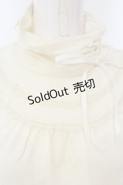 画像2: axes femme / ネックギャザーインナーカットソー M アイボリー O-25-04-21-019-AX-TO-IG-OS