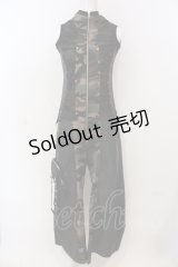 Qutie Frash / カモフラオールインワン  ブラック×カーキ系 O-25-04-21-003-QU-OP-IG-OS