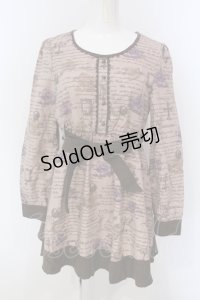 Ank Rouge / スウェード切り替えノーカラーワンピース  ピンク O-25-04-21-022-CA-OP-IG-ZT165