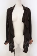 axes femme / ラッフルトッパーカーディガン M ブラック O-25-04-21-025-AX-TO-IG-OS