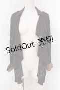 axes femme / ラッフルトッパーカーディガン M ブラック O-25-04-21-025-AX-TO-IG-OS