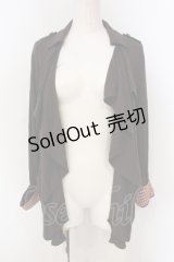 axes femme / ラッフルトッパーカーディガン M ブラック O-25-04-21-025-AX-TO-IG-OS