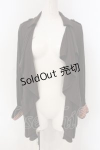 axes femme / ラッフルトッパーカーディガン M ブラック O-25-04-21-025-AX-TO-IG-OS