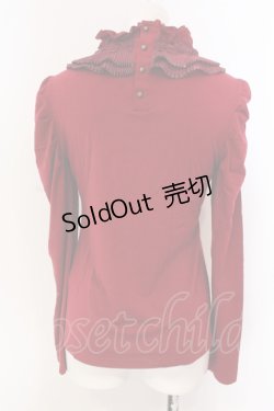 画像3: axes femme / プリーツネックインナーカットソー  アカ O-25-04-21-026-AX-TO-IG-OS