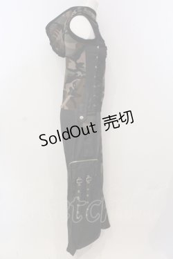 画像3: Qutie Frash / カモフラオールインワン  ブラック×カーキ系 O-25-04-21-003-QU-OP-IG-OS