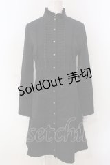 Ozz oneste / プリーツヨークシャツワンピース  ブラック O-25-04-21-031-OO-OP-IG-ZI