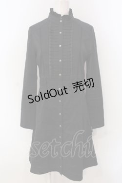 画像1: Ozz oneste / プリーツヨークシャツワンピース  ブラック O-25-04-21-031-OO-OP-IG-ZI