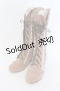 axes femme / スゥェードスカラップブーツ L ピンクベージュ O-25-04-22-022-AX-SH-IG-OS