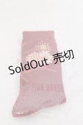 PINK HOUSE / ひな菊コサージュ柄ソックス  アカ O-25-05-27-1014-LO-ZA-IG-ZT