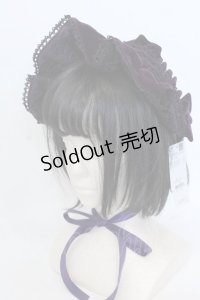 axes femme kawaii / ベルベットドールハーフボンネット  パープル O-25-04-22-036-AX-AC-OW-OS