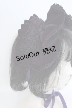 画像2: axes femme kawaii / ベルベットドールハーフボンネット  パープル O-25-04-22-036-AX-AC-OW-OS
