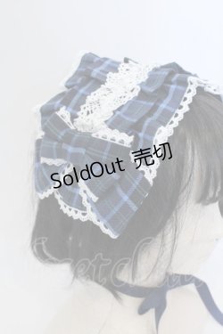 画像2: axes femme kawaii / タータンチェックヘッドドレス  ブルー O-25-04-22-038-AX-AC-OW-OS